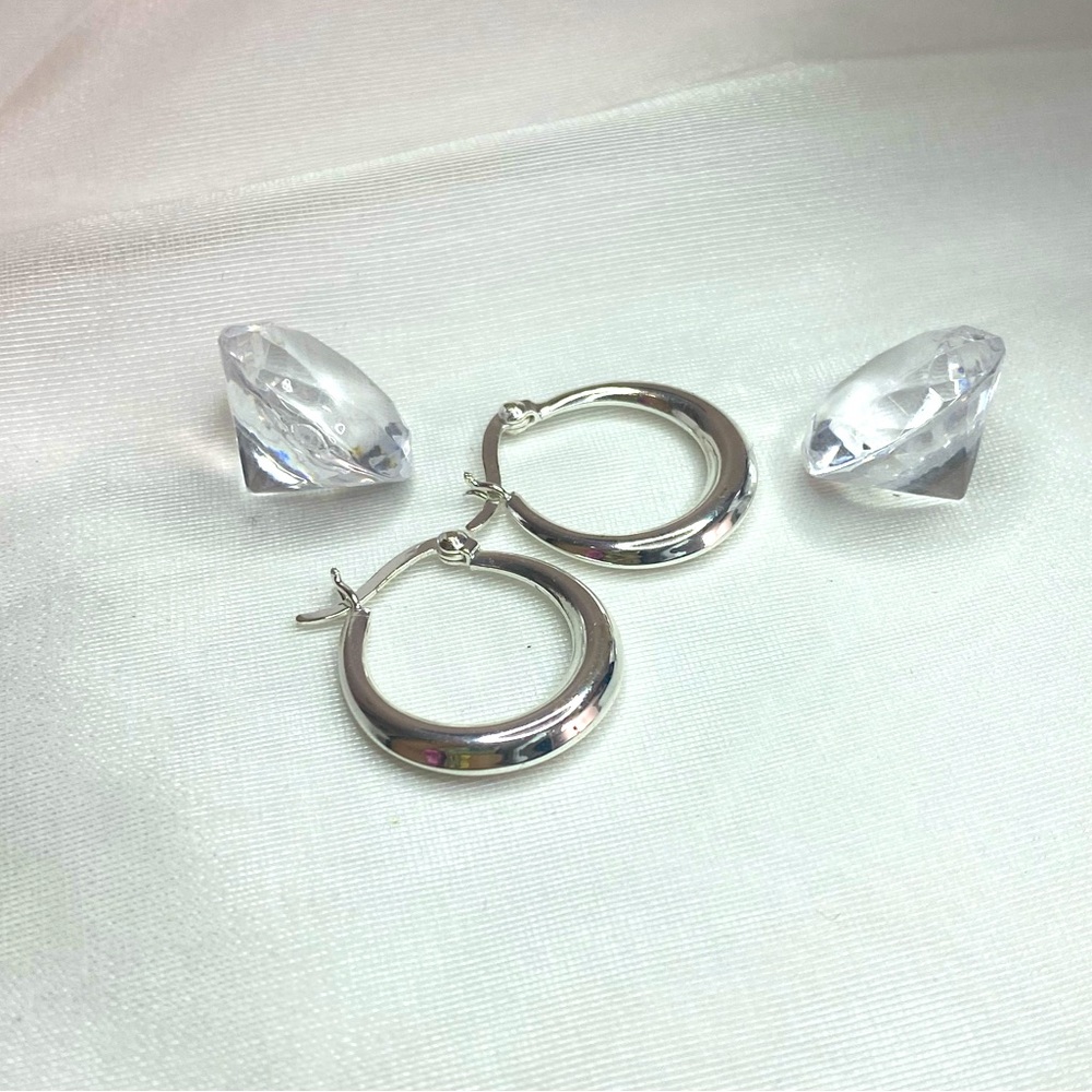 925 STERLING SILVER HOOP EARRINGS
